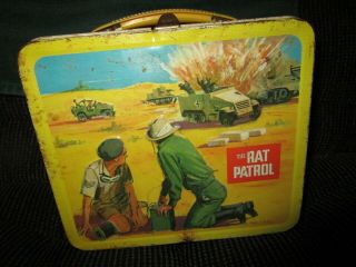 Lunchbox 1967 - The Rat Patrol - Tv Show - Aladdin Made Usa - Jeep/army/toys