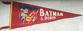 Vintage 1966 Batman And Robin Pennant 29 "