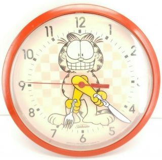Sunbeam Garfield 1978 United Feature Syndicate Cordless Wall Clock