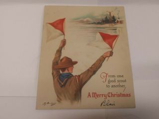 Boy Scout Christmas Card 1930 