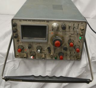 Vintage Tektronix Ibm Type 453 2 Channel Oscilloscope Powers On