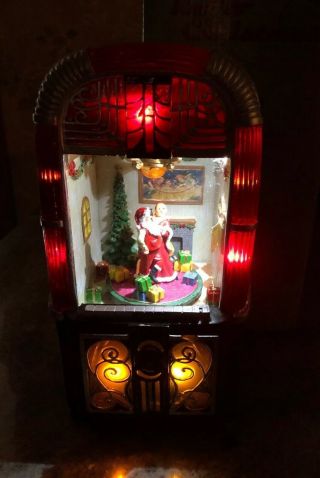Roman Christmas Retro Juke Box Animated & Musical Santa Claus & Mrs Claus