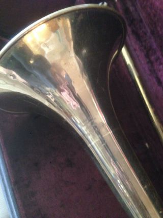 Vintage Trombone Couesnon Paris 72618 Made In France W/case