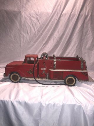 Vintage Tonka Red Metal Fire Truck 17.  5”