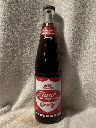Full 16oz Frank’s Cola Acl Soda Bottle Philadelphia,  Pa