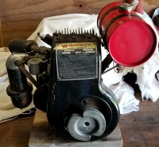 Vintage Wisconsin Air Cooled Ak Engine,  Tractor Stationary Engine Local Pick Up