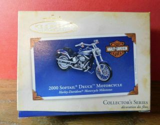 2005 Hallmark Keepsake Harley - Davidson “2000 Softail Deuce Motorcycle " 7 In Ser