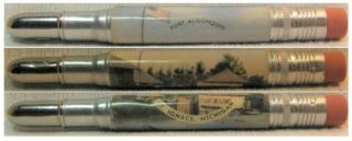 Restored Vintage Bullet Pencil - Fort Algonquin,  St.  Ignace,  Michigan Ef - 1187