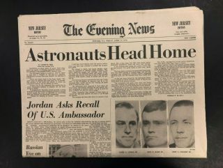 1970 Apr.  17 Nj Evening News Newspaper Apollo 13 Astros Return Pgs 1 - 60
