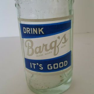 Vintage Barq ' s Glass Bottle It ' s Good Advertisement Saint Louis Missouri 2