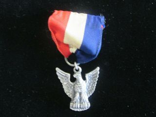 Vintage Boy Scout Eagle Scout Medal Robbins Sterling 925 Award Ribbon