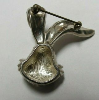 Vintage Sterling Silver Bugs Bunny Looney Tunes Collectible Pin Brooch 2