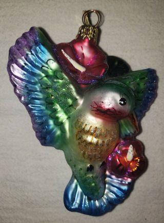 , Christopher Radko Hummingbird Hum Along Song Christmas Ornament,  2001