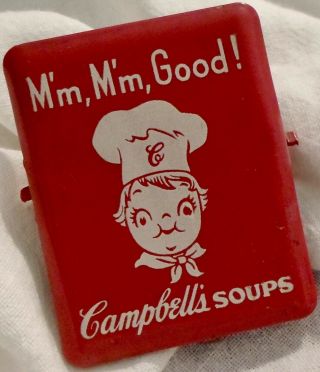 Large,  Vintage Red Metal Campbell’s Soup Paper Clip