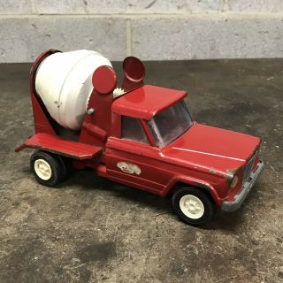 Vintage Tonka Jeep Cement Truck Red Toy Construction Truck