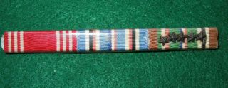 Wwii Us Army Aaf Good Conduct Europe Eame Stars Plastic Covered Ribbon Bar