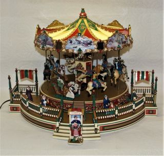 Mr Christmas Holiday Around The Carousel Animated 1997 Plays 30 Songs Quick Ship