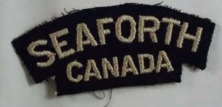 Ww2 Canadian Army Shoulder Title Seaforth Highlanders Of Canada