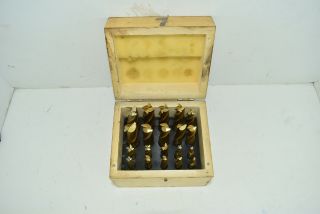 Vintage Machinist End Mill Set Complete With Box Lathe Tool Die Maker
