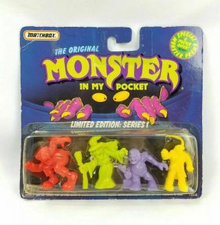 Monster In My Pocket Series 1 Assortment A 4 Pack Limited Edition 1990 Matchbox