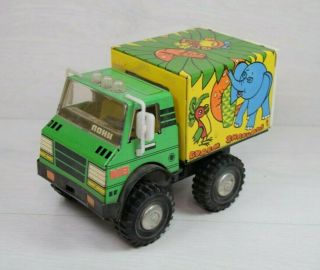 Vintage Collectible Ussr Soviet Metal Tin Toy Zoo Animal Truck Vehicle Poni M8