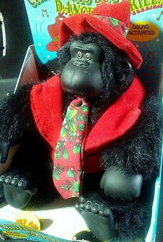 Toy Gorilla Sings Dances Christmas Sound Activated W/ Batteries Pittsburg State