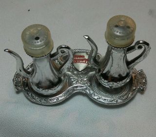 Vintage Cedar Point Souvenir Teapot Salt & Pepper Shakers W/ Tray Made In Japan