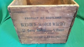 Vintage White Horse Cellar Scotch Whiskey Wooden Crate Box Old Wood 2