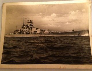 Wwii Ww2 Wehrmacht Military German Navy Naval Kriegsmarine Photo Postcard Ships