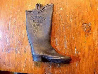Miniature Salesmans Sample Woonsocket Rubber Co.  Advertising Boot Dated 1885