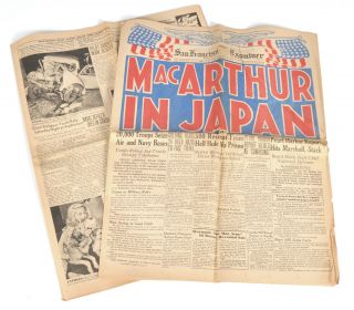 Wwii Newspaper San Francisco Examiner Aug 30 1945 Macarthur In Japan