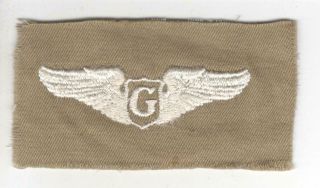 Ww 2 Us Army Air Force Cloth Glider Pilot 3 " Wings Patch Inv P340