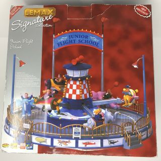 Lemax Carole Towne Junior Flight School Animated Carnival Ride Parts Only