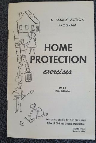 1959 Office Of Civil Defense Booklet Home Protection Exercises