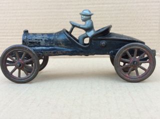 Cast Iron Racer Car,  Race Car,  Runabout?,  7.  5” Long,  A.  C.  Williams Hubley 1920s? 2