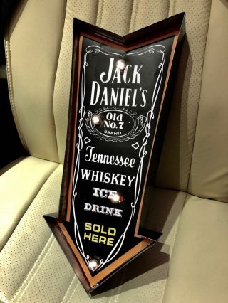 Jack Daniels Whisky Light Metal Marquee Box Sign Made To Look Vintage