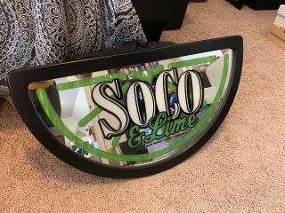 Soco & Lime Bar Man Cave Mirror Southern Comfort Advertising