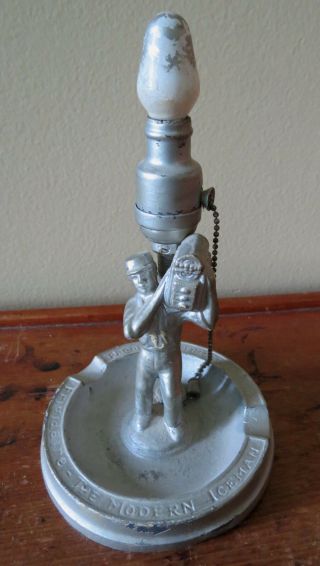 Vintage Frigidaire - The Modern Iceman Ashtray General Motors Converted To Lamp