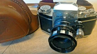 Vintage Exakta Vx Iia Camera W/case & Isco - Gottingen Westrocolor Lens 1:1 9/50
