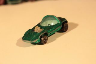 Vintage Redline Hotwheels 1967 Silhouette Green Mattel Toy Car Space Age Car