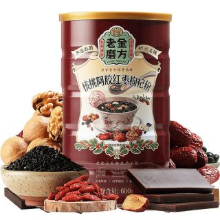 Chinese Healthy Food Snacks Grain Powder【老金磨方 核桃红枣枸杞粉 600g/罐】五谷粉 营养代餐粉 夏季食补代餐