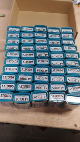 50 Empty Altoids Metal Tins Blue Peppermint Arctic Cool