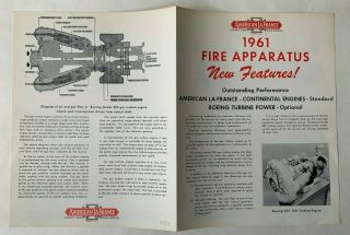 1961 American LaFrance Fire Apparatus Sales Brochure Color Illust.  engine truck 3
