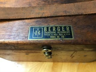 Vintage C.  L.  BERGER & Sons Speed - A - Liner 200 Level TRANSIT SURVEYING Surveyor 3