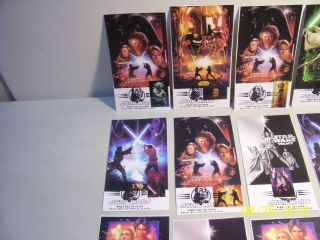Special Made Star Wars Movie Poster Cards w/ 15 Stamps w/ FDC 5 - 25 - 07 L.  A. ,  Cal. 2