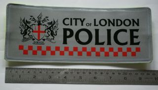 Obsolete City Of London Police Large Grey High - Vis Patch,  Scarce
