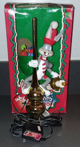 Looney Tunes Mr Christmas Bugs Bunny Lighted Animated Tree Topper For Repair
