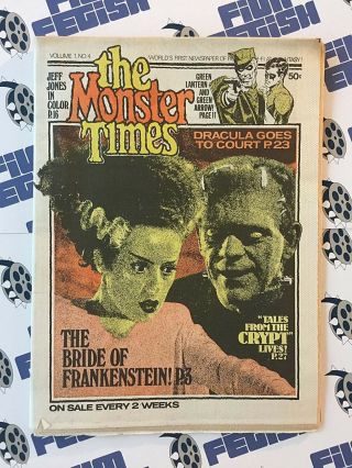 The Monster Times Volume 1 Number 4 Including Centerfold Poster By Jeff Jones