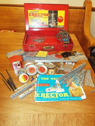 1950s Vintage Toy Building A.  C.  Gilbert Erector Set No.  6 1/2 Electric Motor