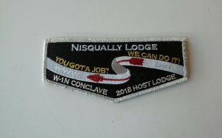 Oa:155 Nisqually Lodge Flap,  (2018,  W - 1n Conclave Host)